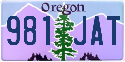 OR license plate 981JAT