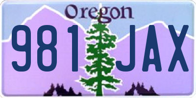 OR license plate 981JAX