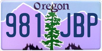 OR license plate 981JBP