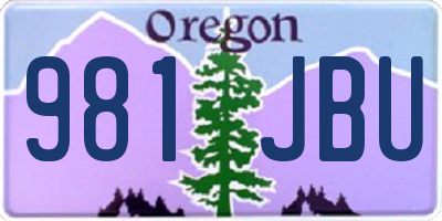 OR license plate 981JBU