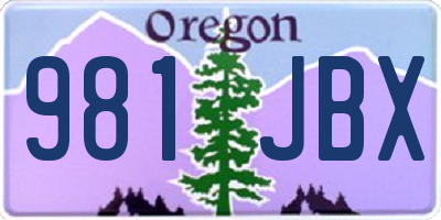 OR license plate 981JBX