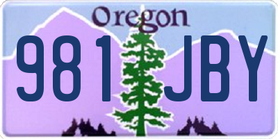 OR license plate 981JBY