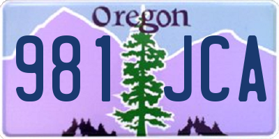 OR license plate 981JCA