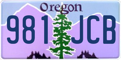 OR license plate 981JCB