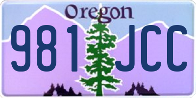 OR license plate 981JCC