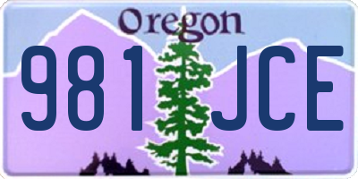 OR license plate 981JCE