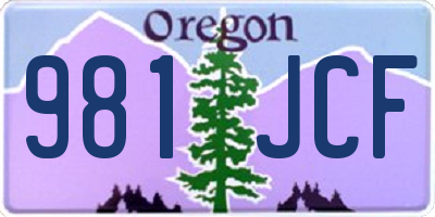 OR license plate 981JCF