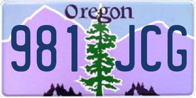 OR license plate 981JCG