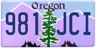 OR license plate 981JCI