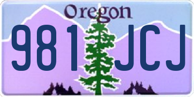 OR license plate 981JCJ