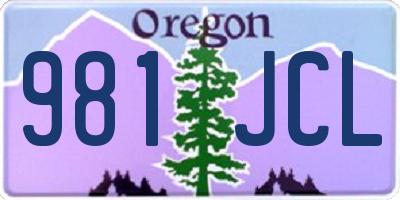 OR license plate 981JCL