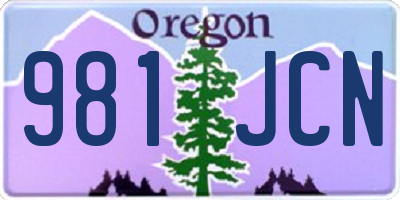 OR license plate 981JCN