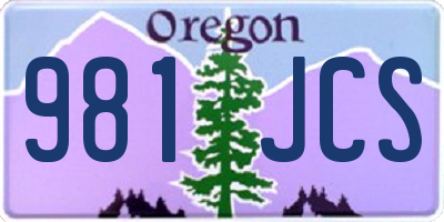 OR license plate 981JCS