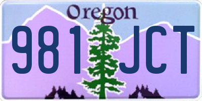 OR license plate 981JCT