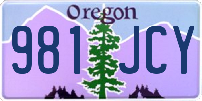 OR license plate 981JCY