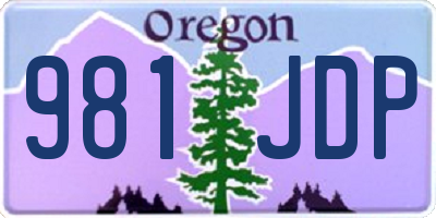 OR license plate 981JDP