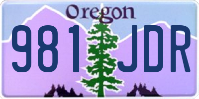 OR license plate 981JDR