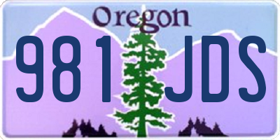 OR license plate 981JDS