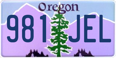 OR license plate 981JEL