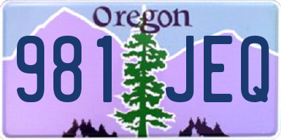 OR license plate 981JEQ