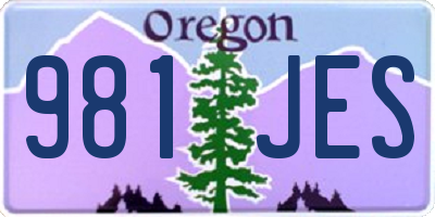 OR license plate 981JES