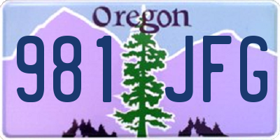 OR license plate 981JFG