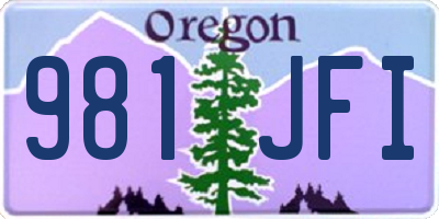 OR license plate 981JFI