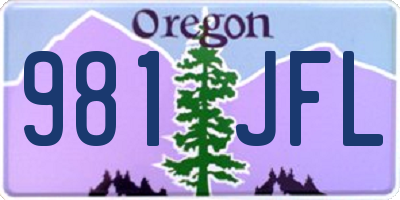 OR license plate 981JFL