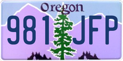 OR license plate 981JFP