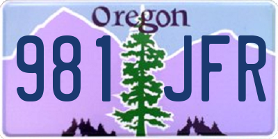 OR license plate 981JFR