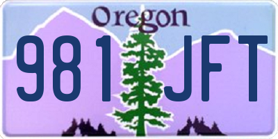 OR license plate 981JFT