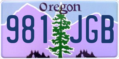 OR license plate 981JGB