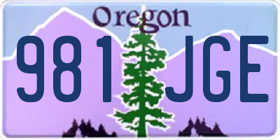 OR license plate 981JGE