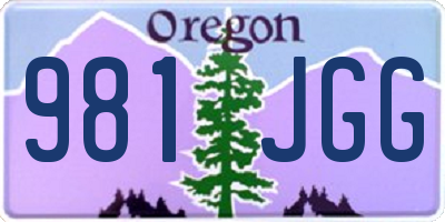 OR license plate 981JGG