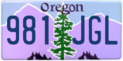 OR license plate 981JGL