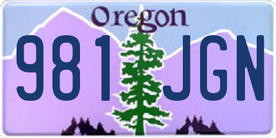 OR license plate 981JGN