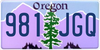 OR license plate 981JGQ