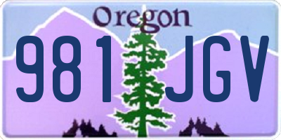 OR license plate 981JGV