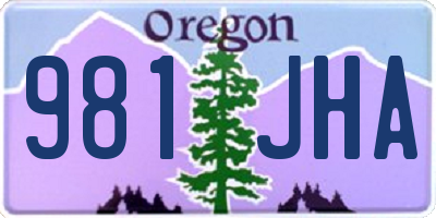 OR license plate 981JHA