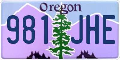 OR license plate 981JHE