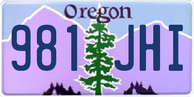 OR license plate 981JHI