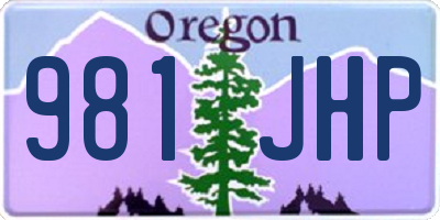OR license plate 981JHP