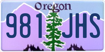 OR license plate 981JHS