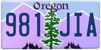 OR license plate 981JIA