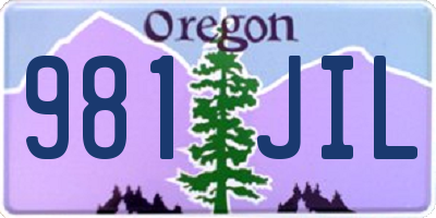 OR license plate 981JIL