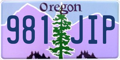 OR license plate 981JIP