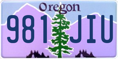 OR license plate 981JIU