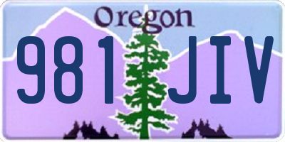 OR license plate 981JIV