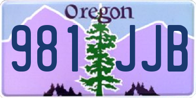 OR license plate 981JJB