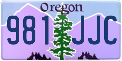 OR license plate 981JJC